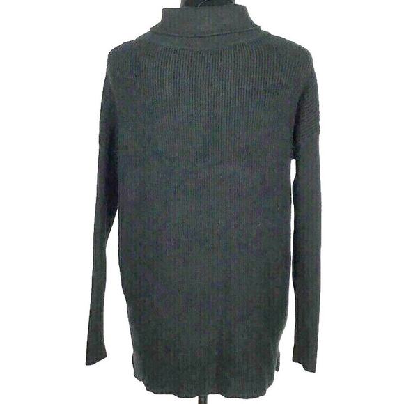 Devotion by Cyrus Ribbed Cowl/Mock Neck Pullover Sweater Sz Large in Black NWT - Picture 2 of 8